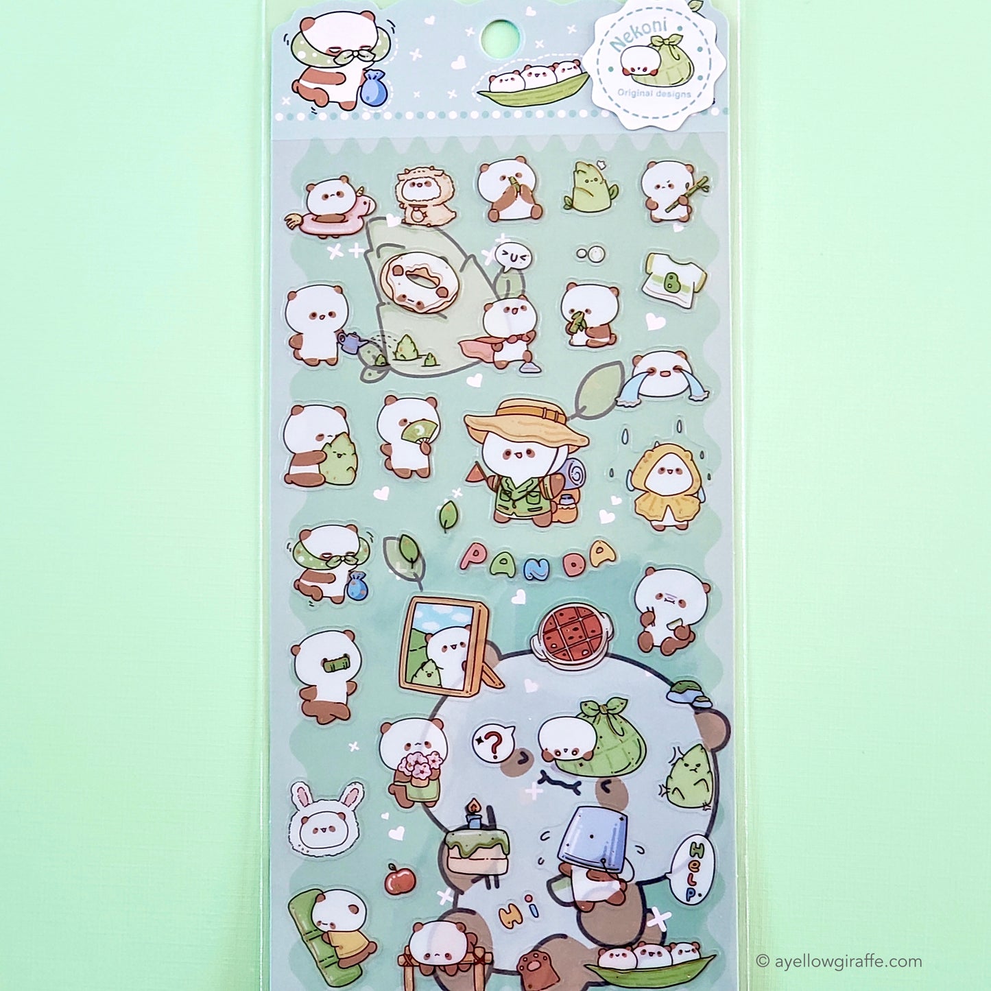 Nekoni Stickers: Pandas