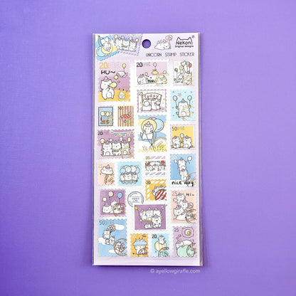 Nekoni Stickers: Unicorn Stamps