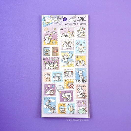 Nekoni Stickers: Unicorn Stamps
