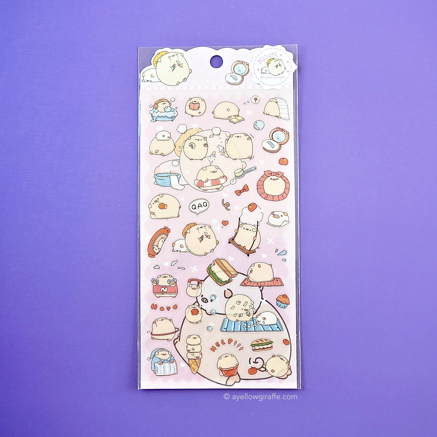 Nekoni Stickers: Pigs