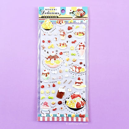 Ice Cream Dessert Puffy Stickers