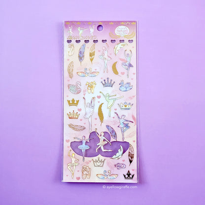 japanese nekoni stickers swan dancer ballet