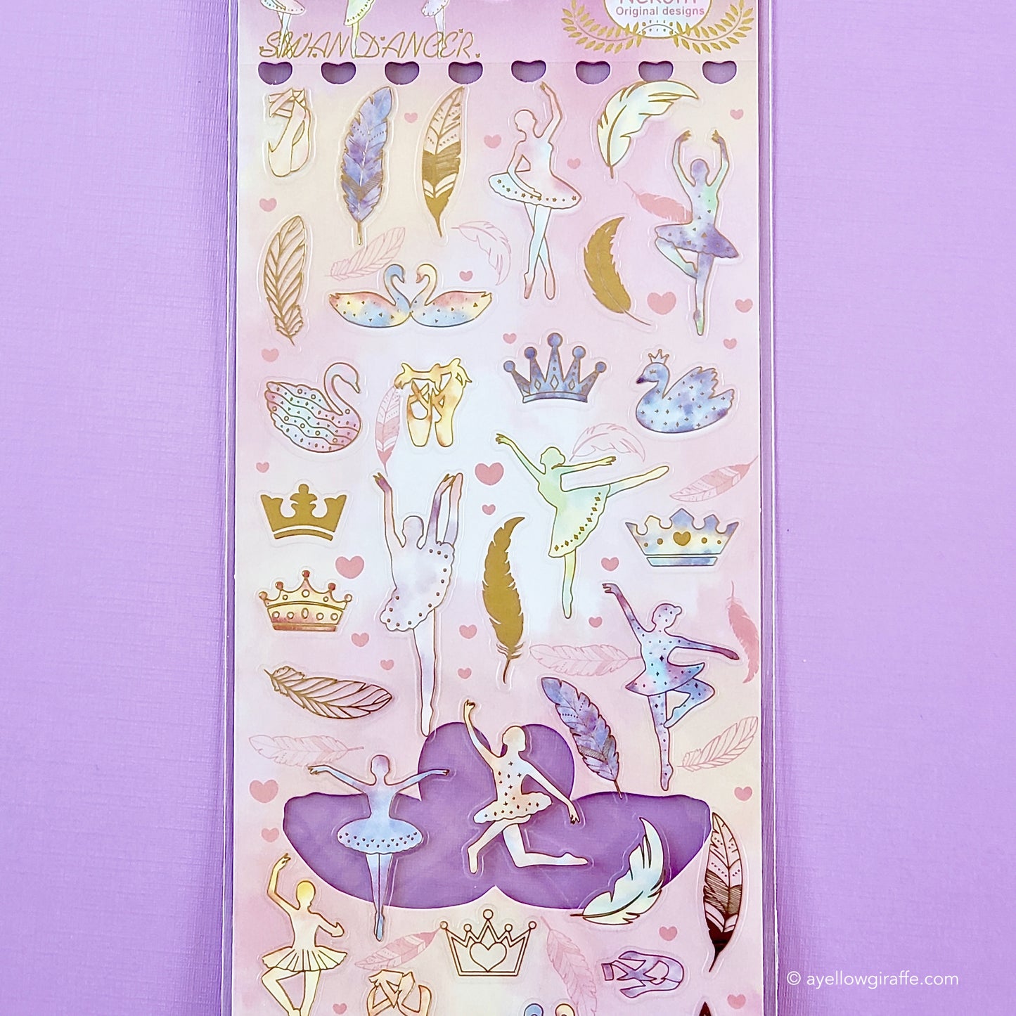 japanese nekoni stickers ballet closeup