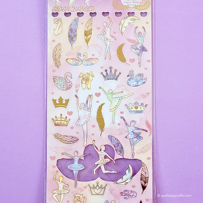 japanese nekoni stickers ballet closeup
