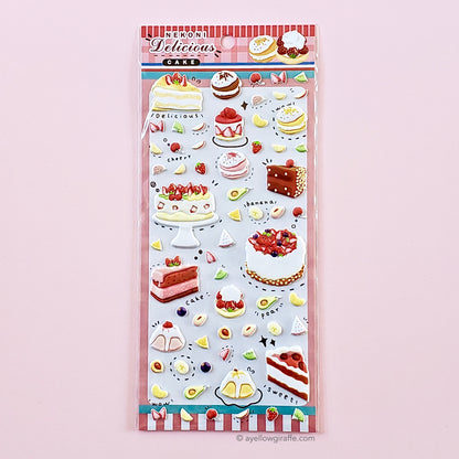 Cake Puffy Stickers