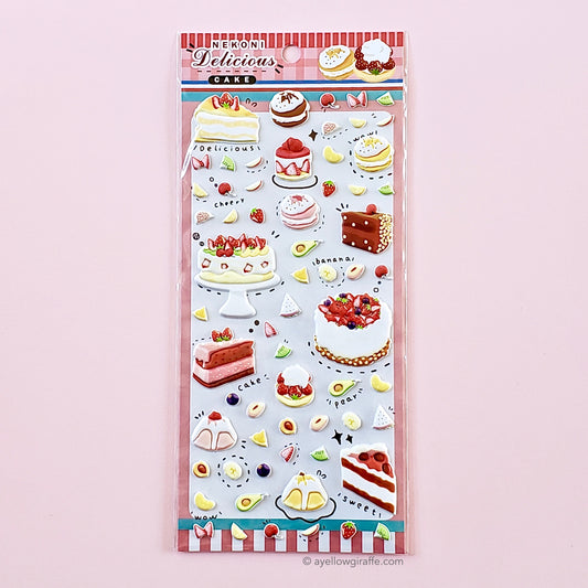 Cake Puffy Stickers