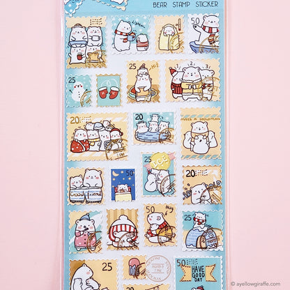 Polar Bear Stamp Stickers