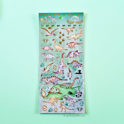 Nekoni Stickers: Crystal Dinosaurs