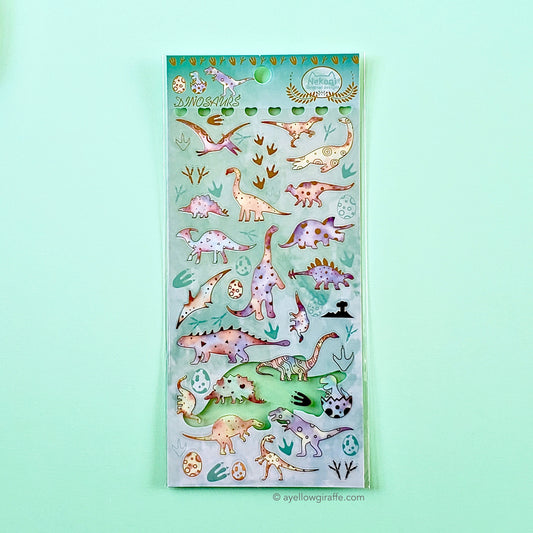 Nekoni Stickers: Crystal Dinosaurs