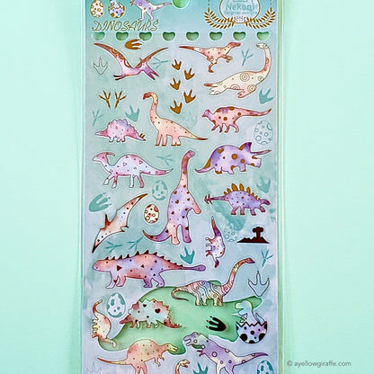 Nekoni Stickers: Crystal Dinosaurs