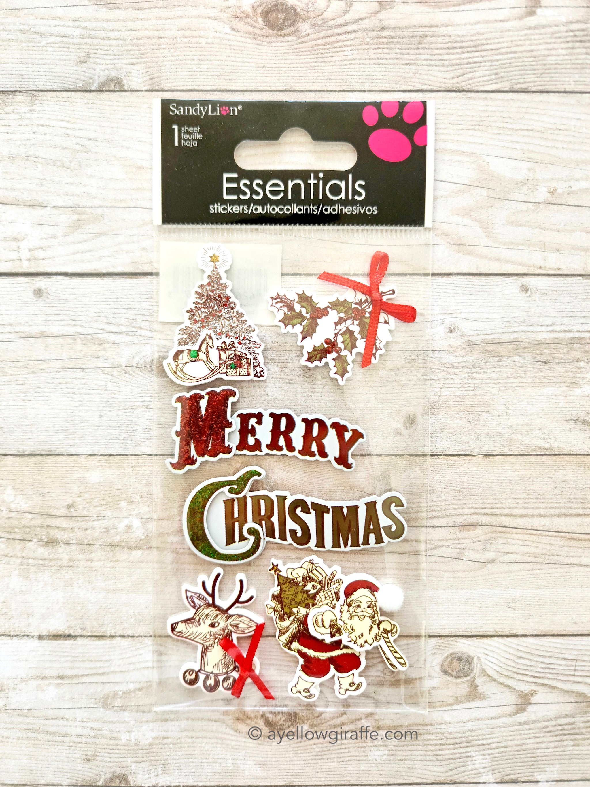 SandyLion Essentials Stickers: Vintage Christmas
