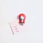 Nightmare Before Christmas Sally magnet holding shopping list