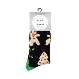 Izzy & Oliver gingerbread socks stock photo