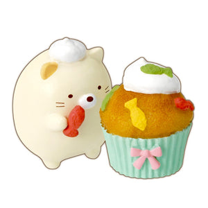 Japanese Re-Ment Sumikko Gurashi Homemade Sweets Blind Box series Neko Fish Cupcake