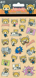 Sanrio Aggretsuko stickers page 1 design