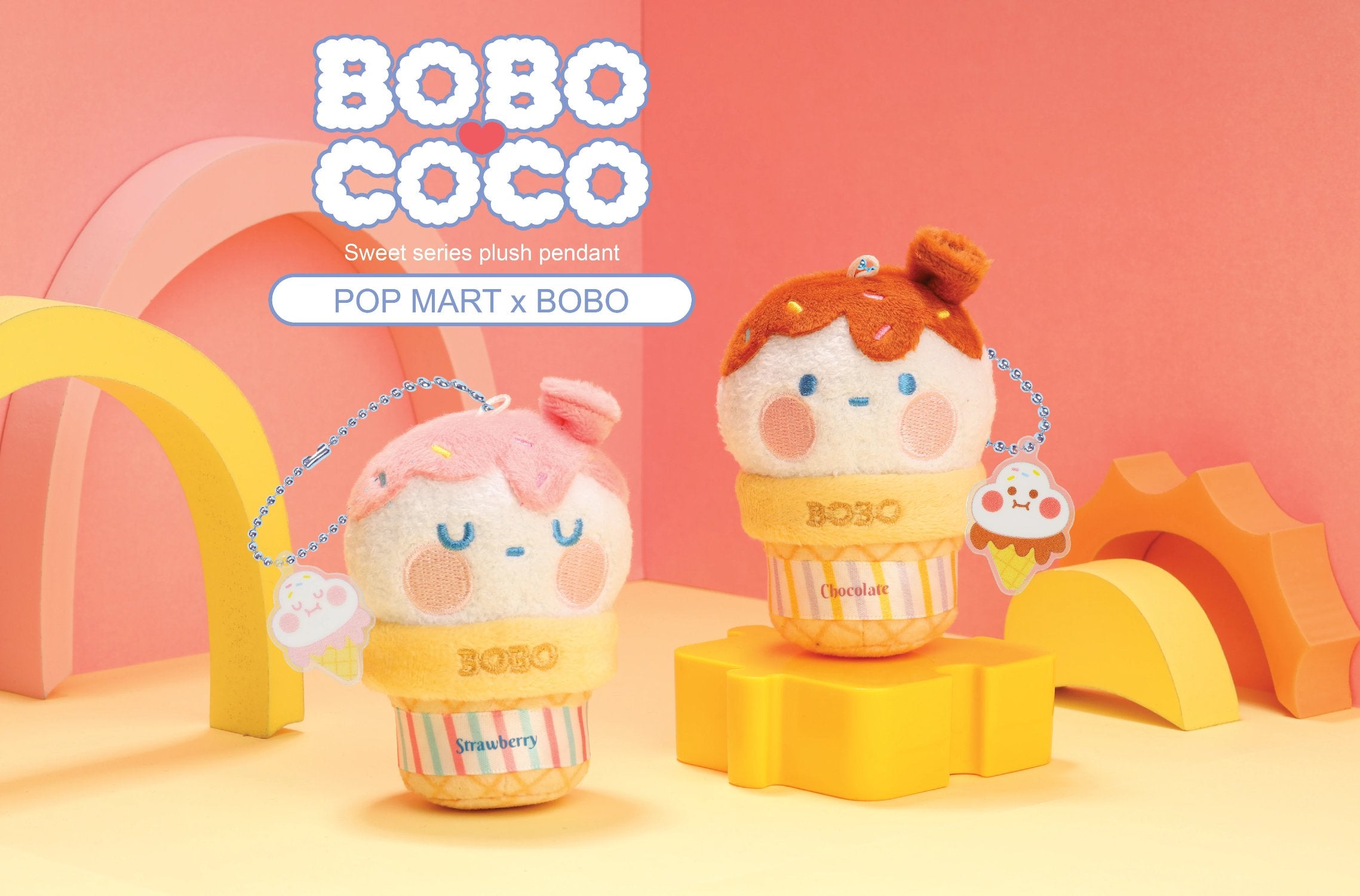 Pop Mart Bobo & Coco Sweet Blind Box Strawberry and Chocolate Ice Cream