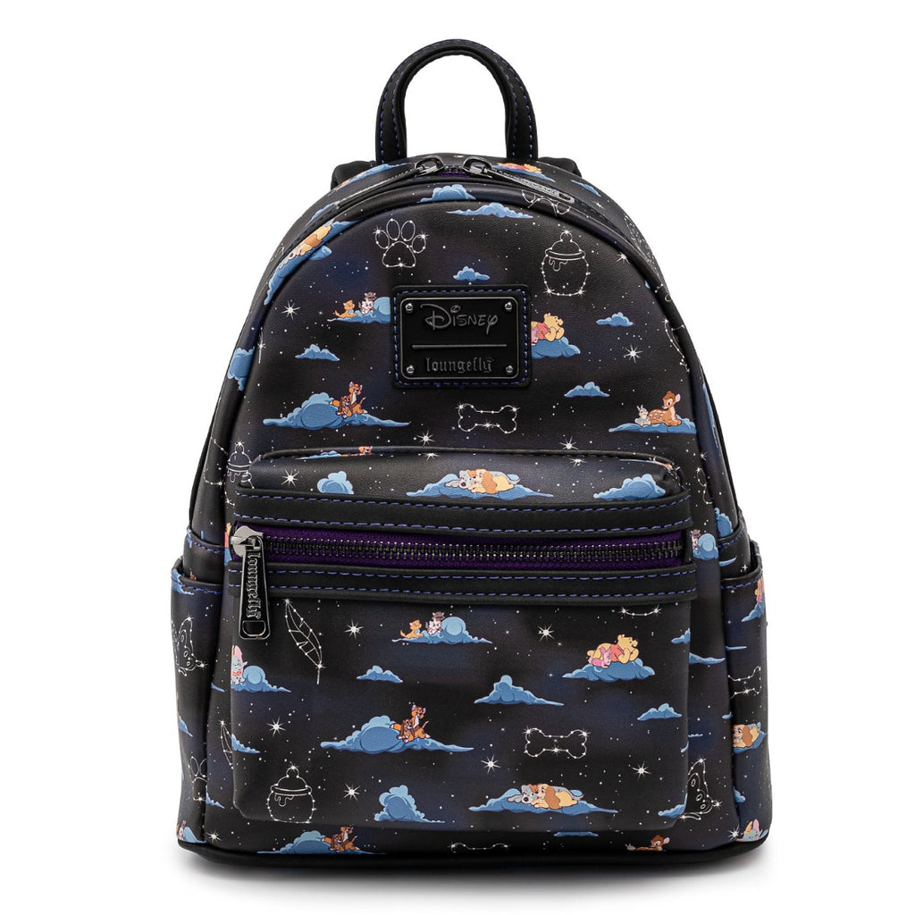 Loungefly Disney Classic Clouds AOP mini backpack front