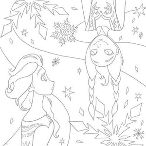 Disney World of Dreams adult coloring book Japanese Frozen Elsa & Anna