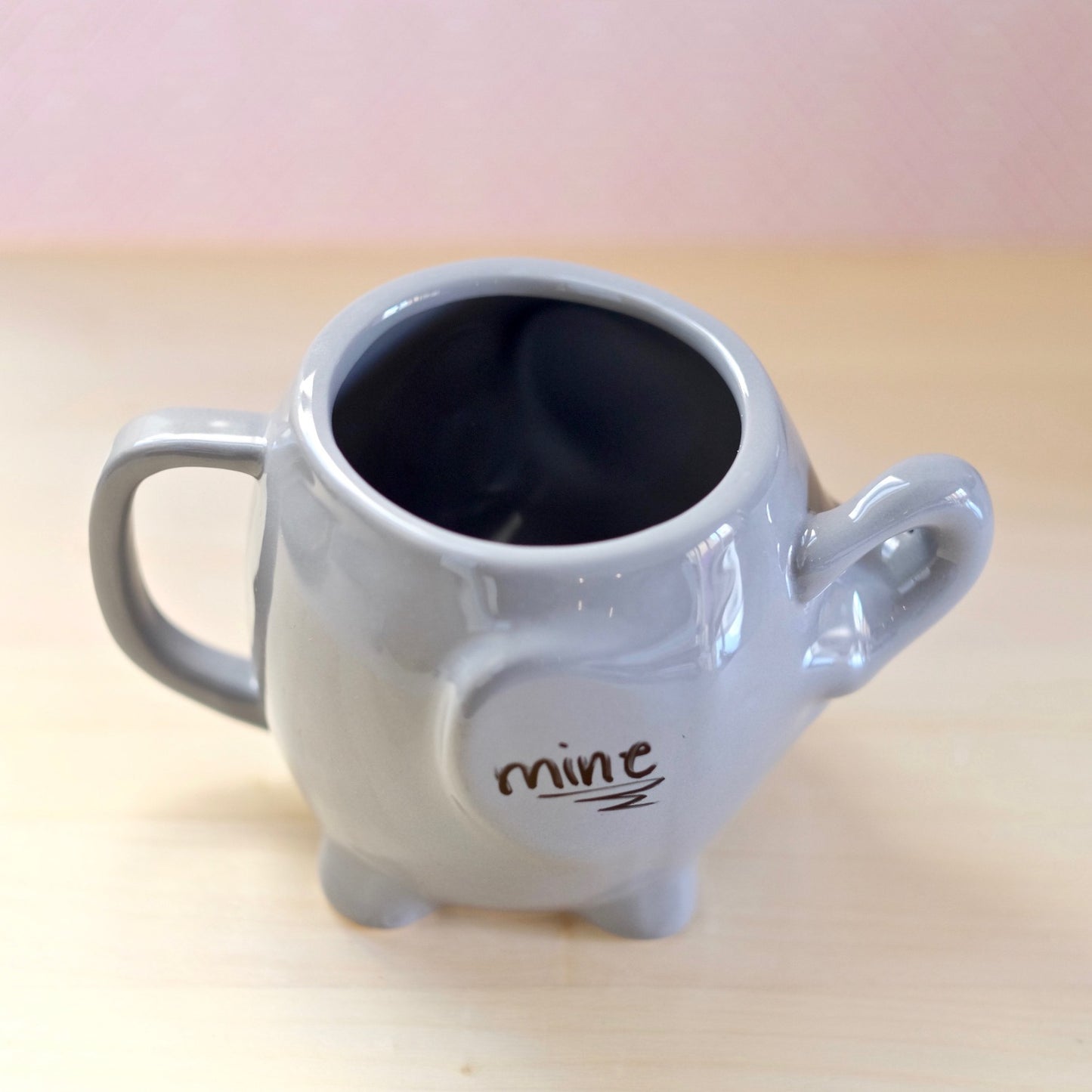 Paladone Gray Elephant Dry Erase Mug top view