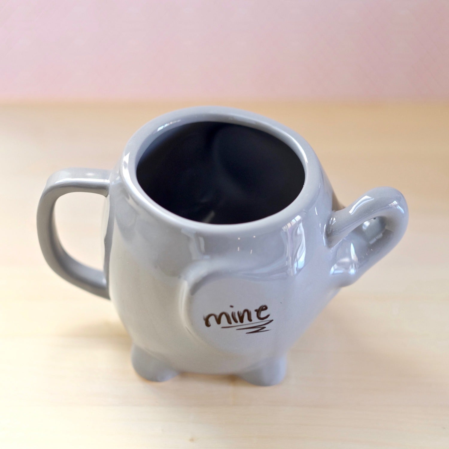 Paladone Gray Elephant Dry Erase Mug top view