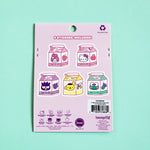 Loungefly Hello Kitty Friends milk carton stickers back view