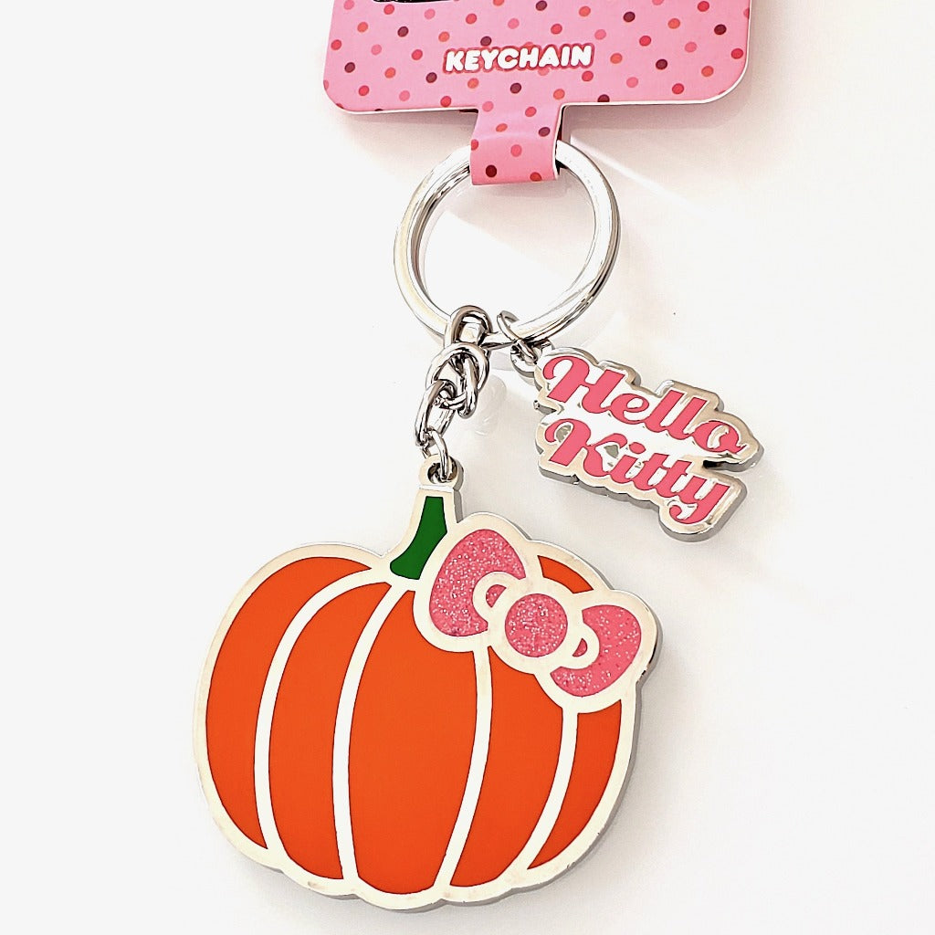 Loungefly Hello Kitty Pumpkin Spice Keychain closeup