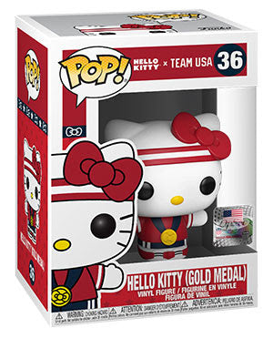 Funko Pop Hello Kitty Team USA Gold Medal stock box