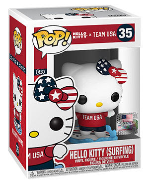 Funko Pop Hello Kitty Team USA Surfing stock box