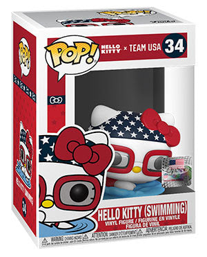 Funko Pop Hello Kitty Team USA Swimming stock box