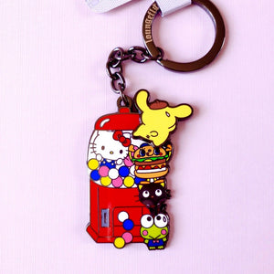 Loungefly Hello Sanrio Bubblegum Machine Keychain Hello Kitty and Friends