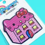 Hello Sanrio Pink Kitty House patch closeupt