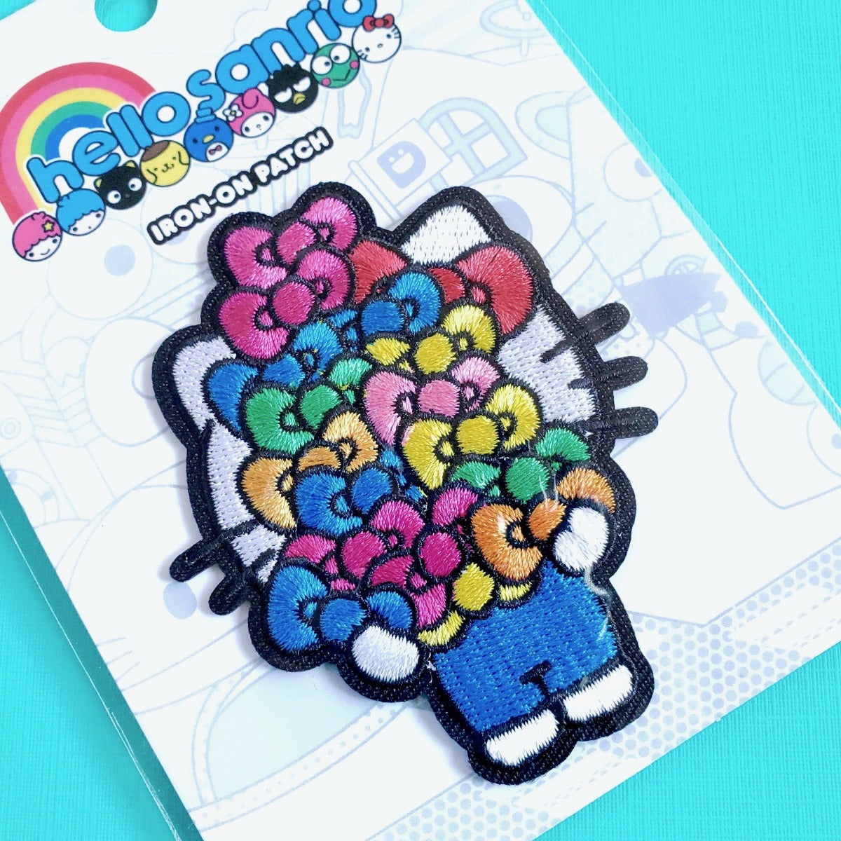 Loungefly Hello Sanrio Bows Iron-on Patch closeup