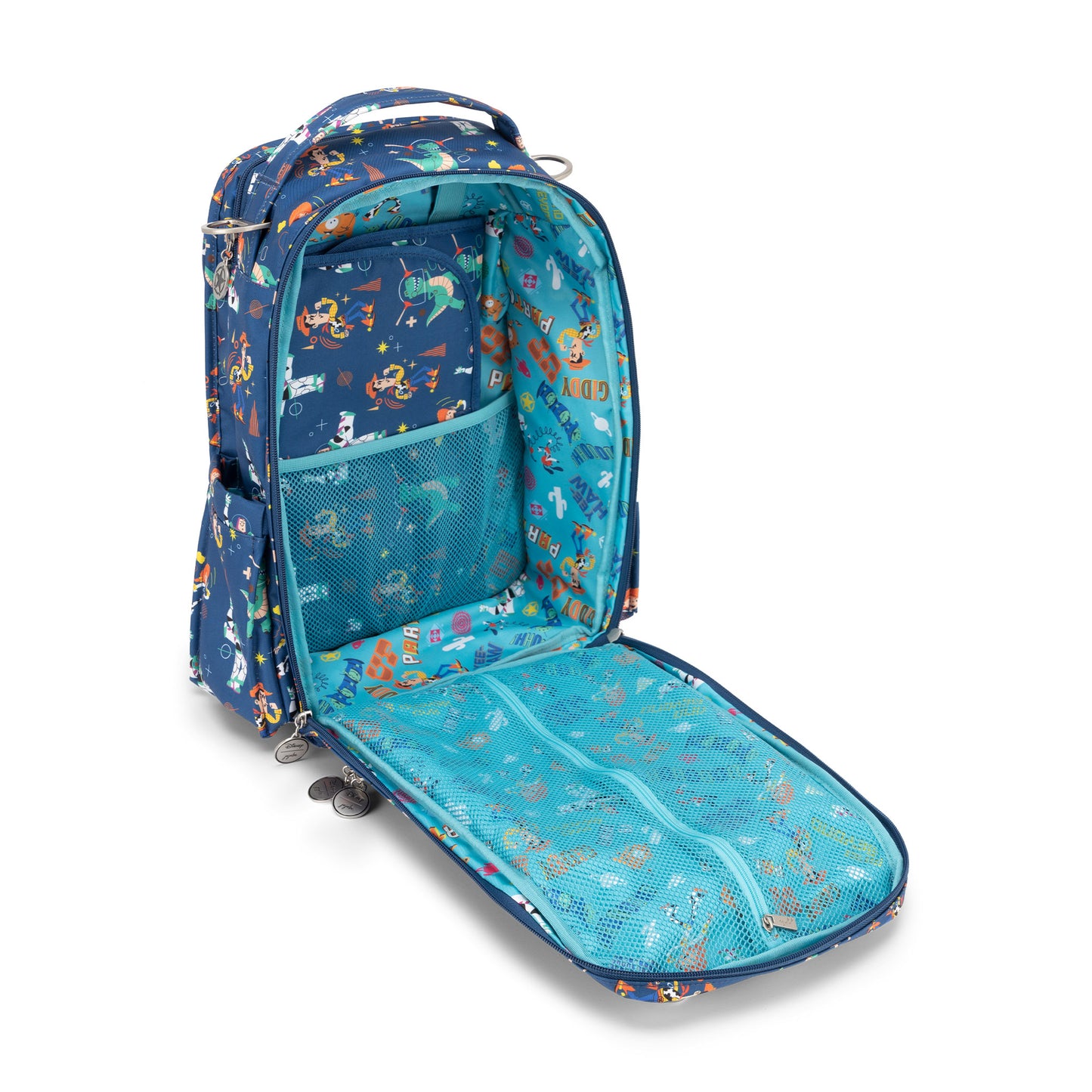 Jujube Disney Pixar Toy Story Be Right Back backpack opened large compartment with inner pockets
