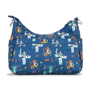 Jujube Disney Pixar HoboBe messenger bag back view with back pocket