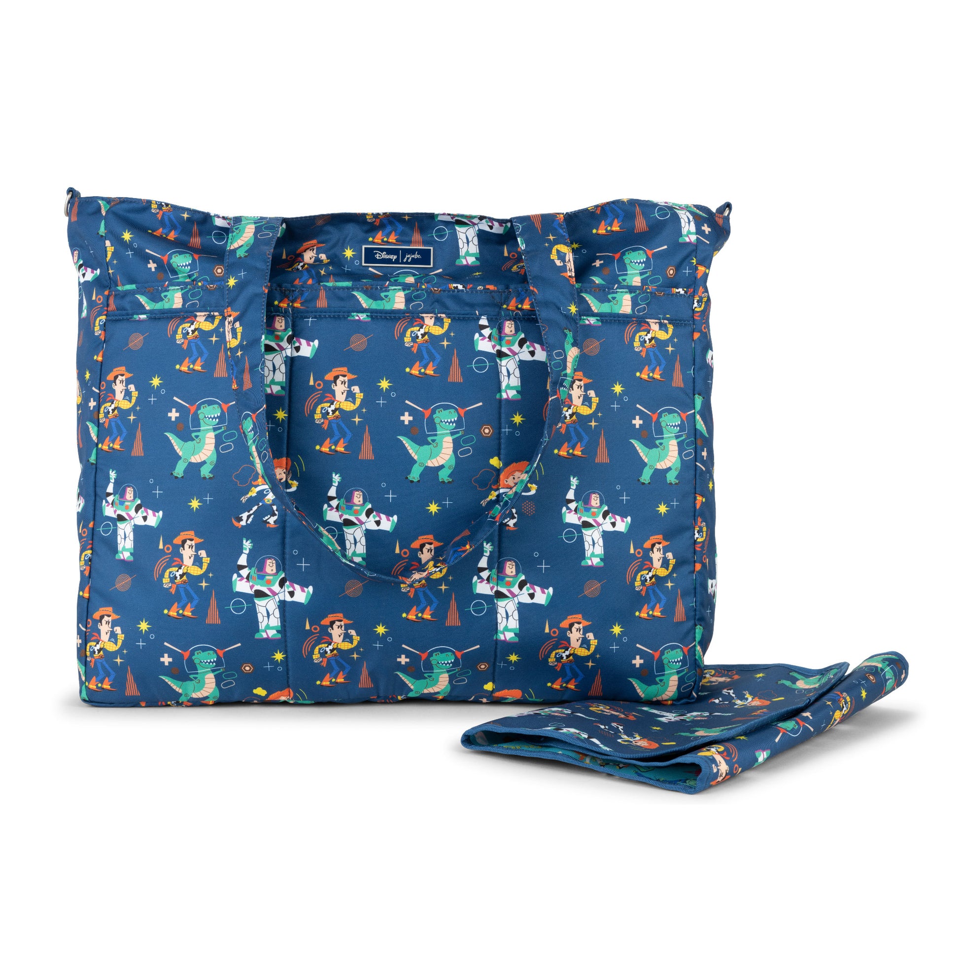 Jujube Disney Pixar Toy Story Super Be Plus large tote bag  front view with matching light change pad
