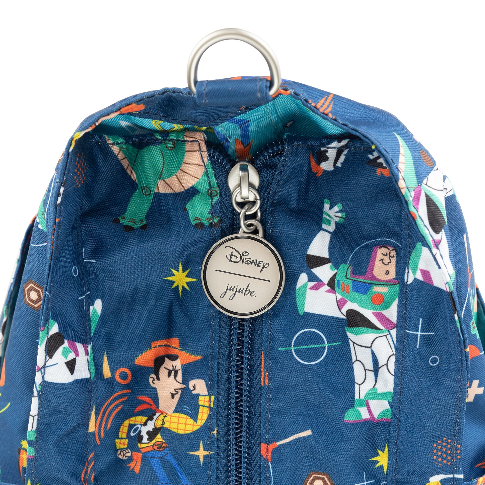 Jujube Disney Pixar Toy Story Super Be Plus large tote bag zipper pull closeup