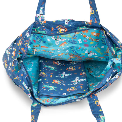 Jujube Disney Pixar Toy Story Super Be Plus large tote bag interior with light change pad and key clip