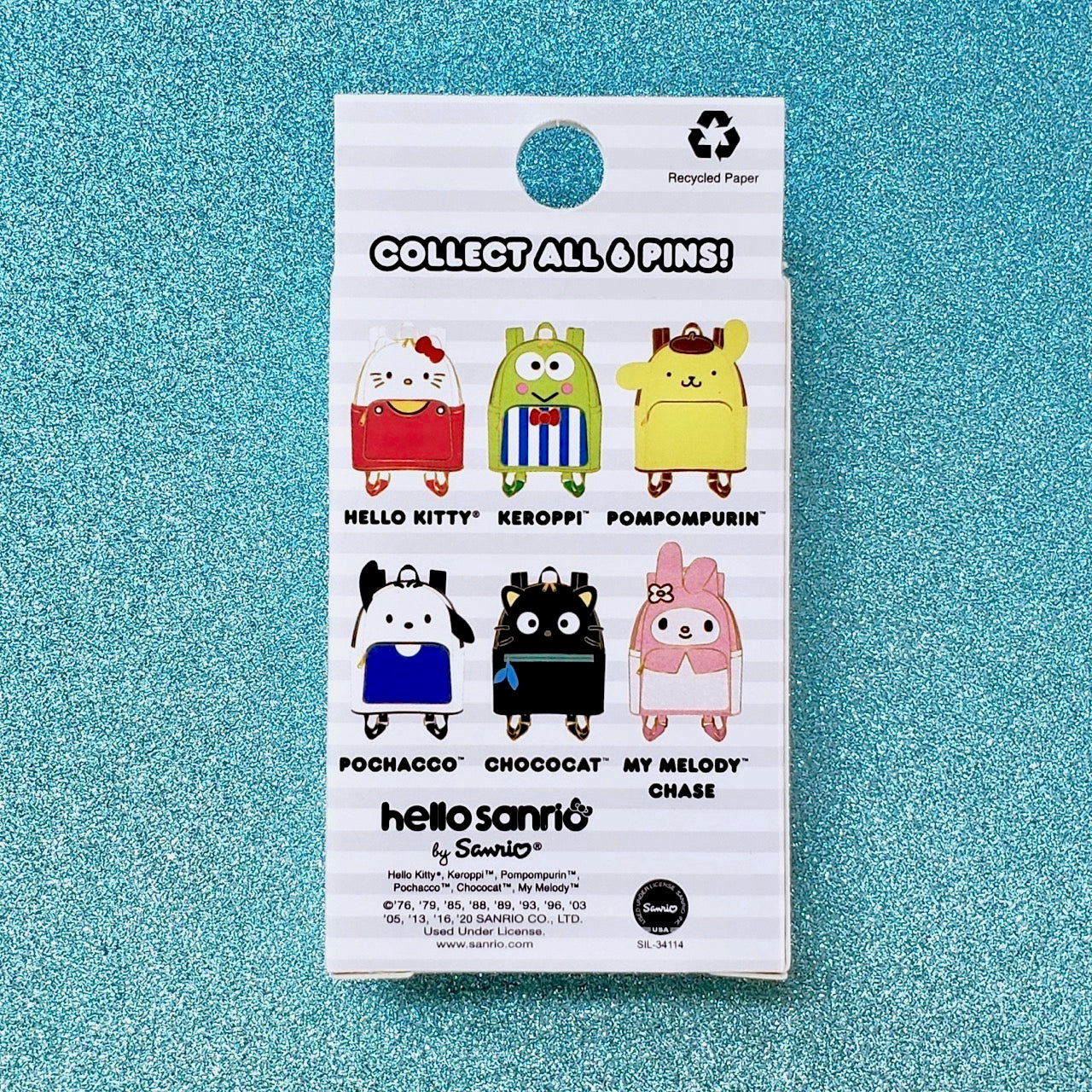 Loungefly Hello Sanrio mini backpack enamel pin designs