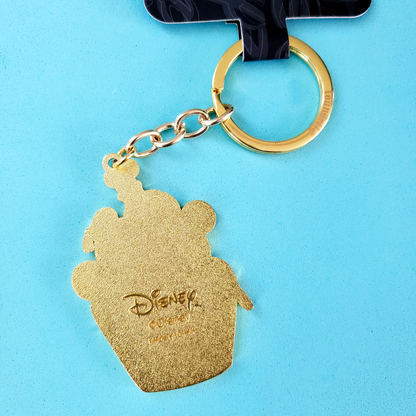 back side of loungefly disney sundae keychain gold tone