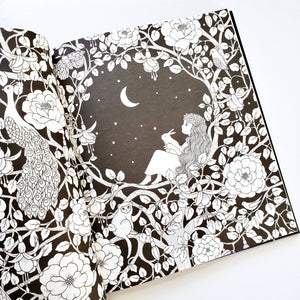Luna coloring book moonlit garden coloring page