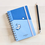 Morning Glory spiral bound hardcover scheduler front cover with cute dog lying down watching tv