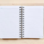 lined pages of light pink morning glory scheduler