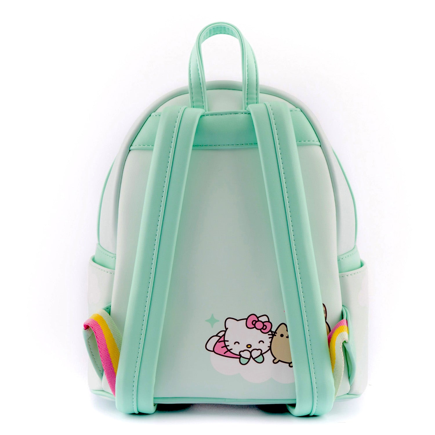 Loungefly Hello Kitty Pusheen Rainbow and Balloons mini backpack back view