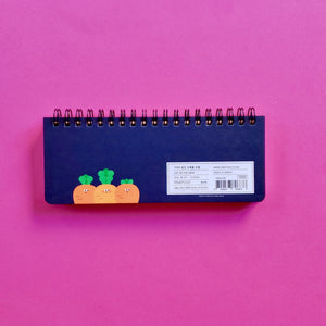 korean stationery weekly scheduler navy back cover