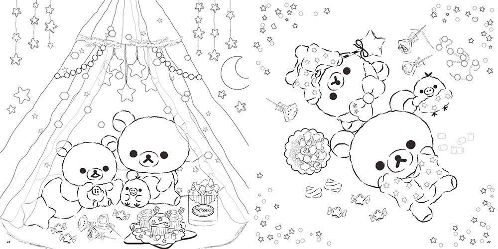 San-X Rilakkuma adult coloring book 2 sweet dream
