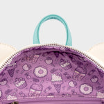 loungefly hello kitty cupcake mini backpack purple interior lining