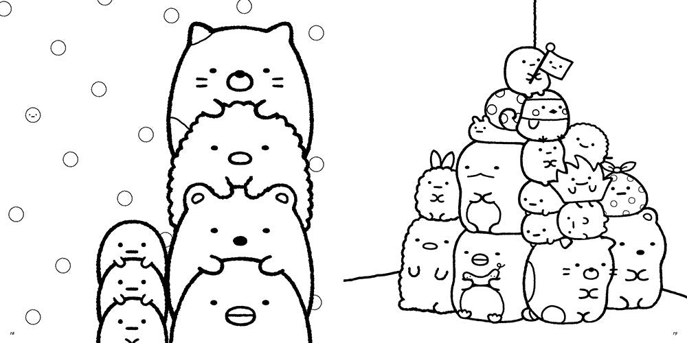 san-x sumikko gurashi japanese coloring book inside page