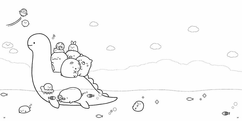 san-x sumikko gurashi japanese coloring book inside page