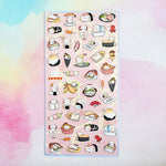 full view of nekoni stickers cat in sushi