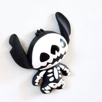Disney Stitch Skeleton 3D vinyl figure magnet closeup
